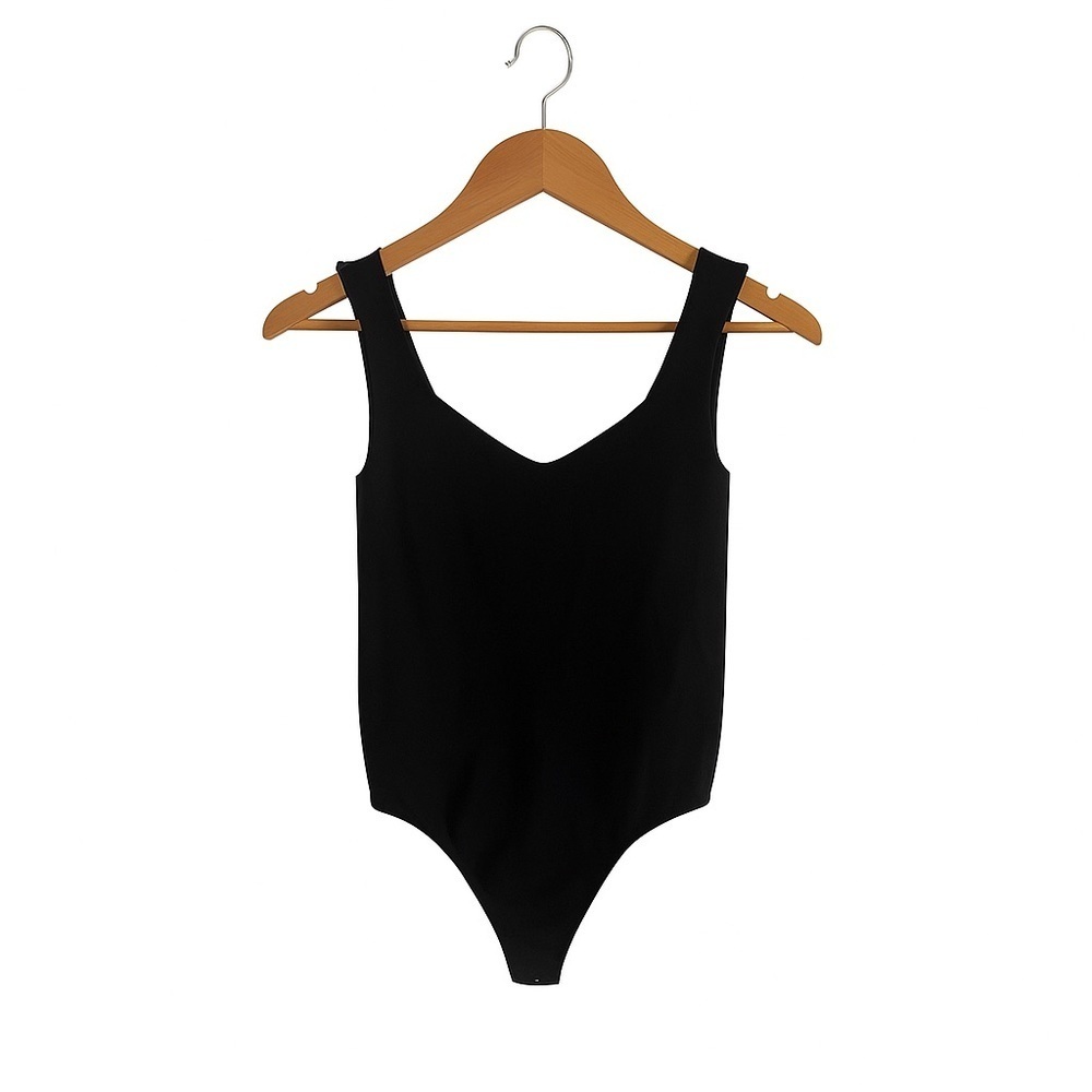 Intimately Free People Black V-Neck Bodysuit M/L – Everyday Essential